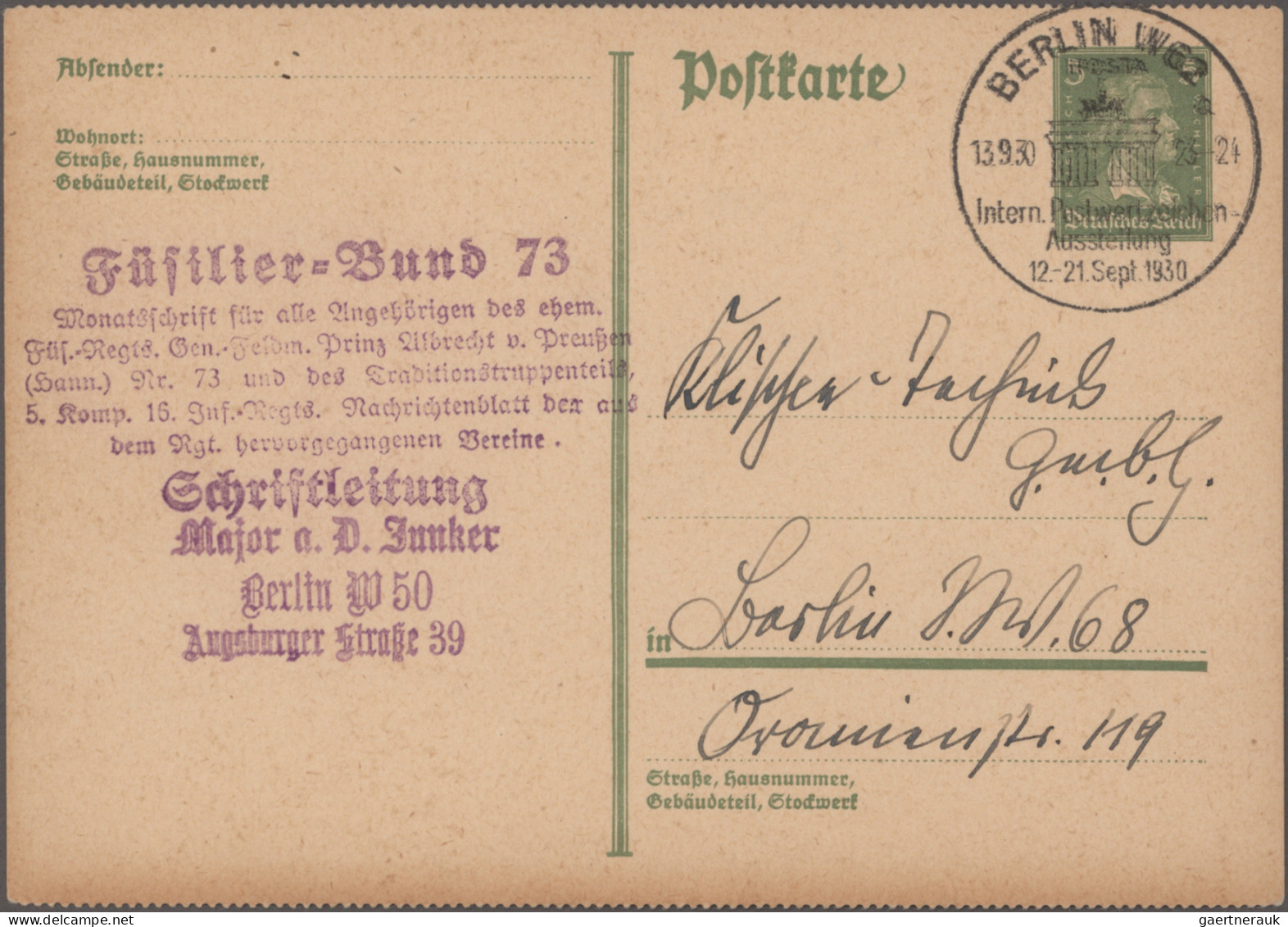 Deutsches Reich - Ganzsachen: 1924/1932, Ganzsachen Postkarten und Bildpostkarte