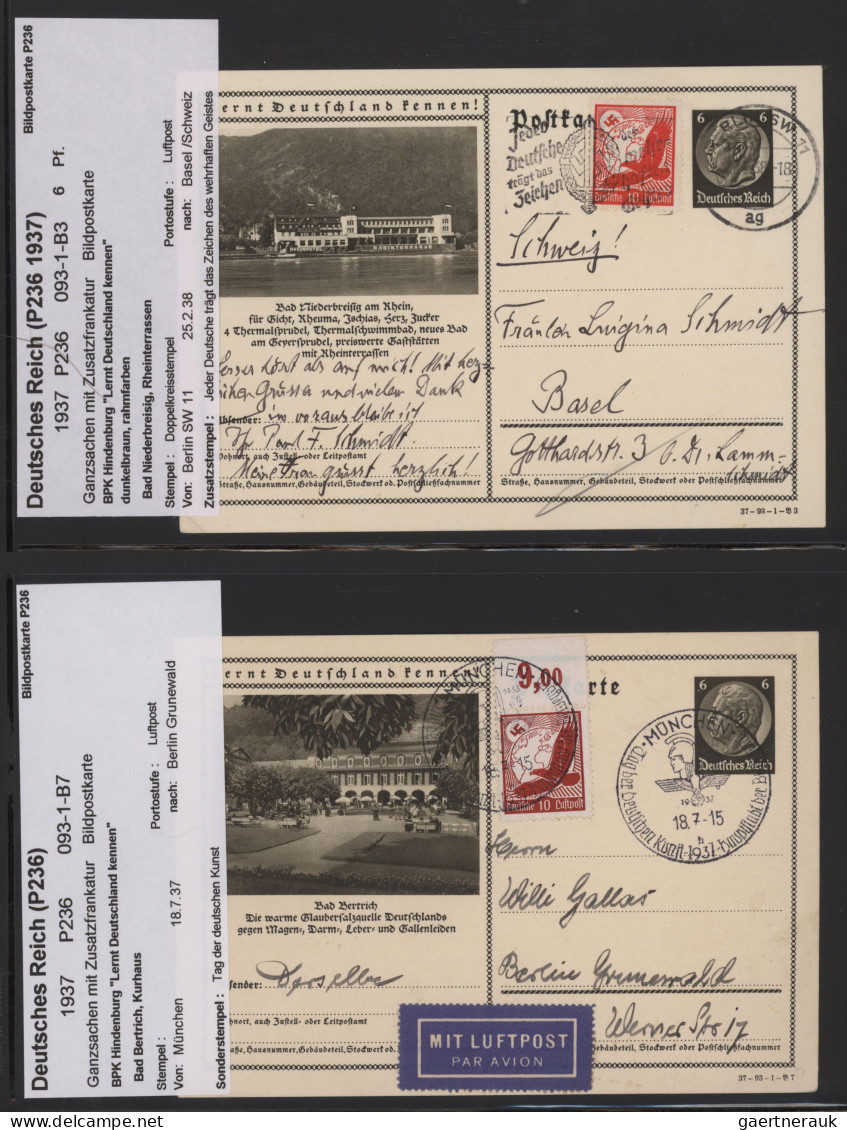 Deutsches Reich - Ganzsachen: 1925/1942, Spezialsammlung Ganzsachen-Postkarten, - Otros & Sin Clasificación