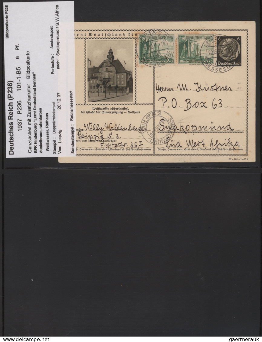Deutsches Reich - Ganzsachen: 1925/1942, Spezialsammlung Ganzsachen-Postkarten,