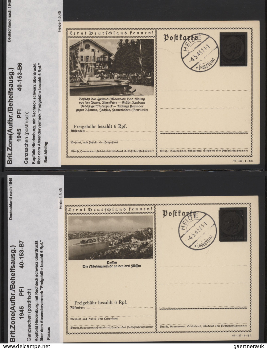Deutsches Reich - Ganzsachen: 1925/1942, Spezialsammlung Ganzsachen-Postkarten,