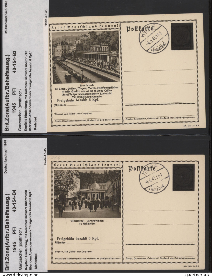 Deutsches Reich - Ganzsachen: 1925/1942, Spezialsammlung Ganzsachen-Postkarten,