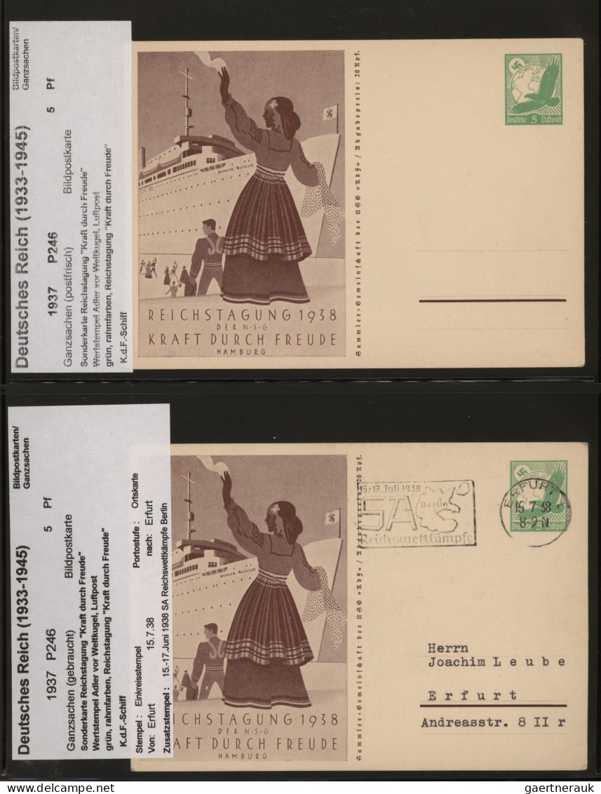 Deutsches Reich - Ganzsachen: 1939/1944, Ganzsachen Postkarten, erstaunliche Sam