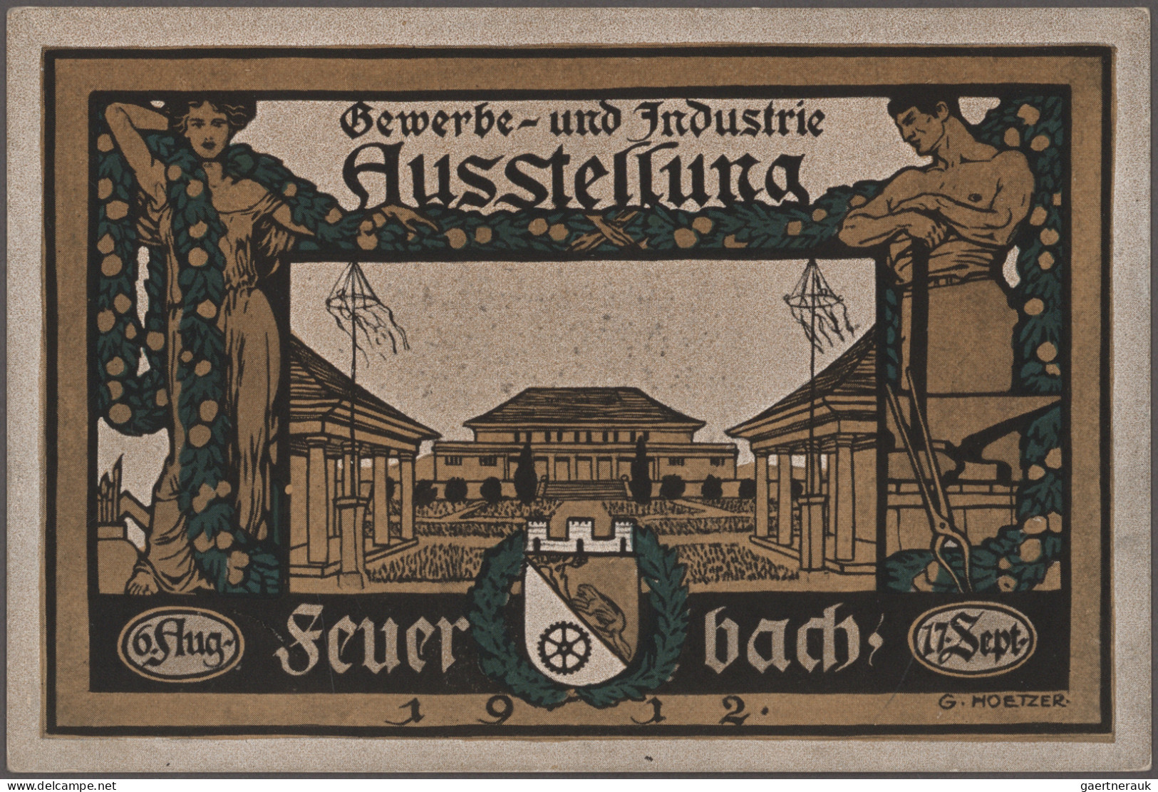 Deutsches Reich - Privatganzsachen: 1890/1940, Partie mit rund 360 Privat-GA, da
