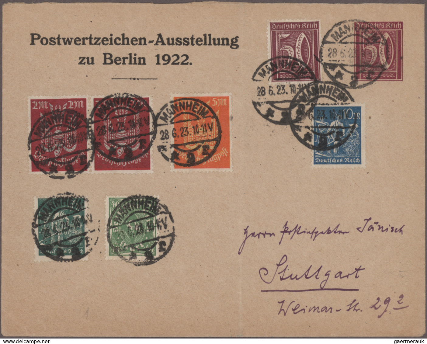 Deutsches Reich - Privatganzsachen: 1916/1923, Germania/Infla, Sammlung Von 83 P - Autres & Non Classés