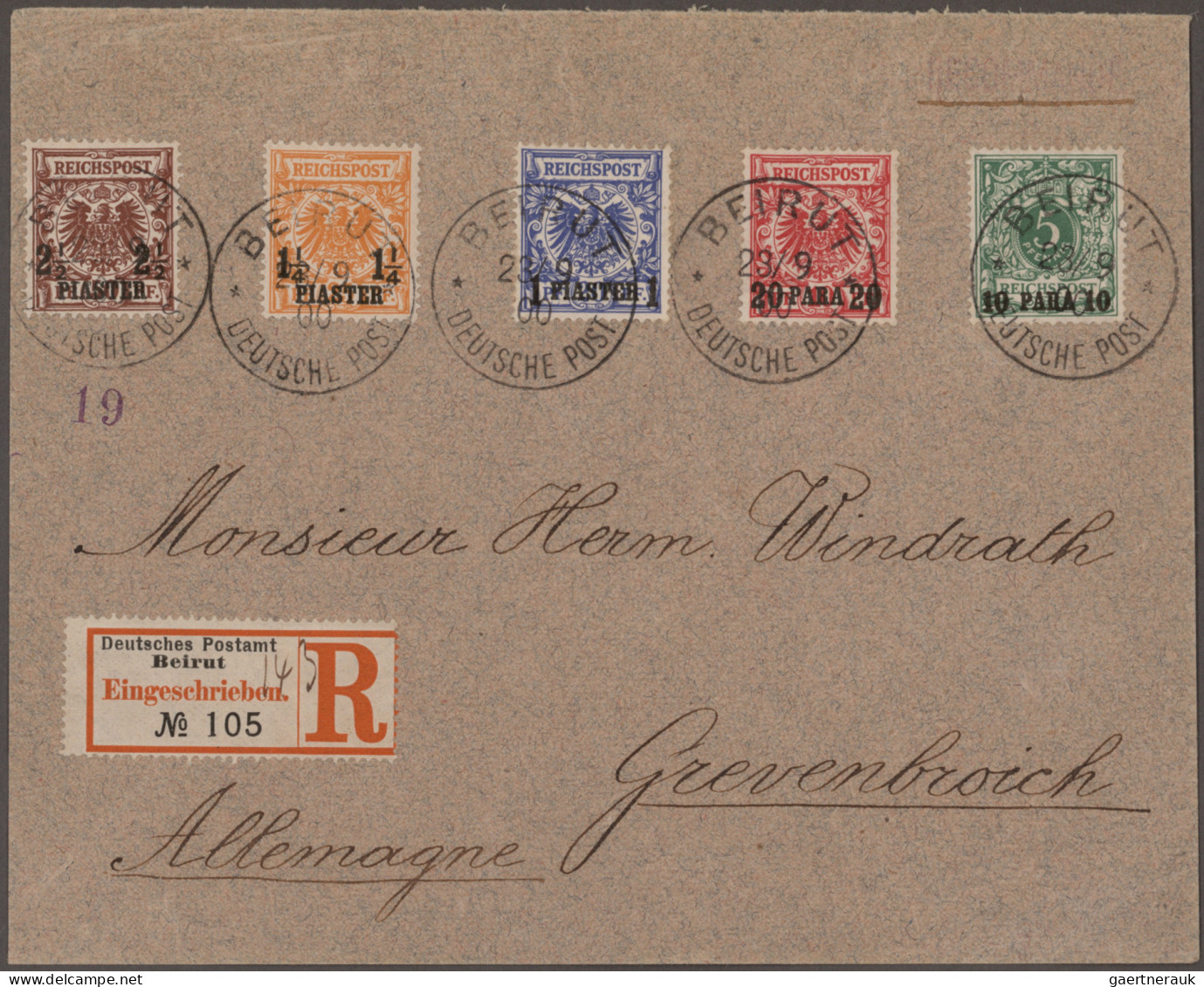 Deutsche Post in der Türkei: 1872/1908, Interessanter Posten Deutsche Post in de