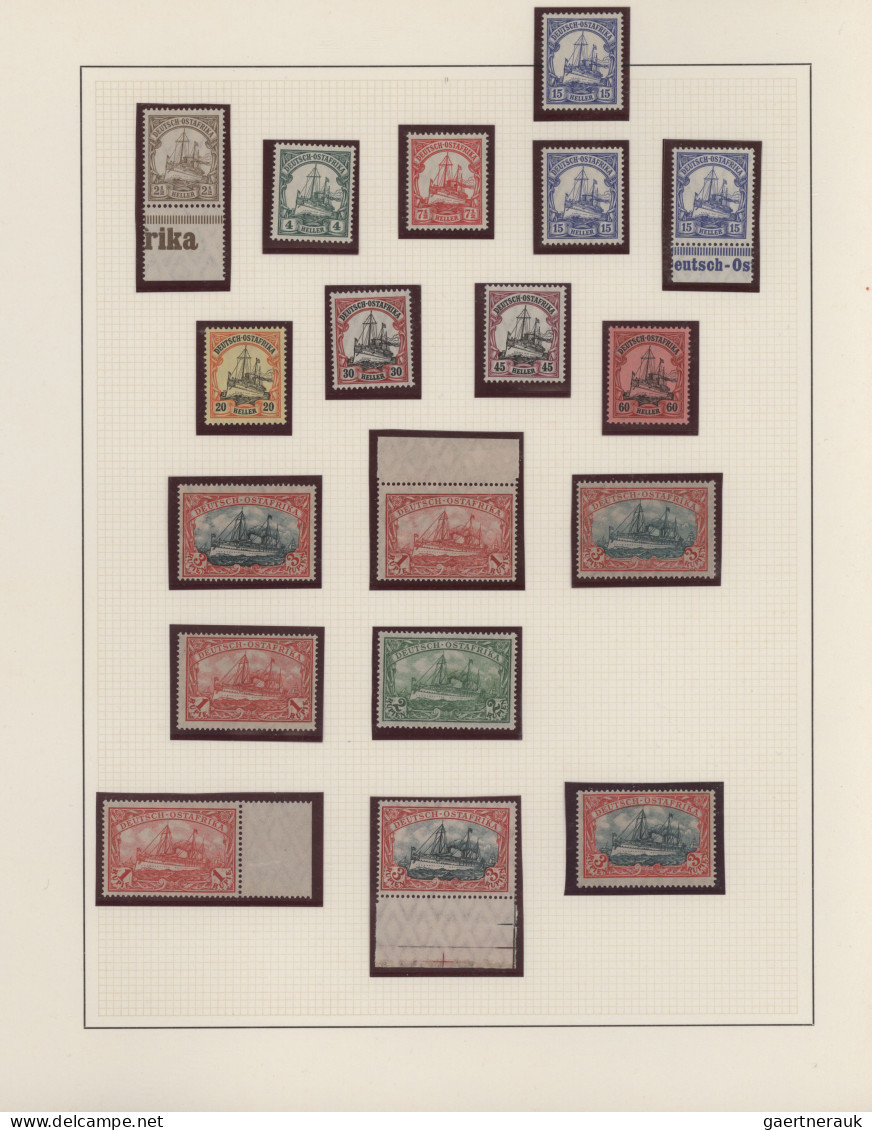 Deutsche Kolonien: 1890/1918 (ca.), Sehr Saubere Gepflegte Sammlung Postfrisch I - Autres & Non Classés