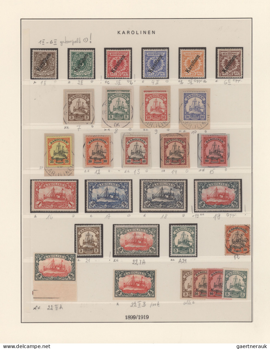 Deutsche Kolonien - Karolinen: 1899-1923 Kleine Sammlung Mit 30 Postfrischen Bzw - Carolines