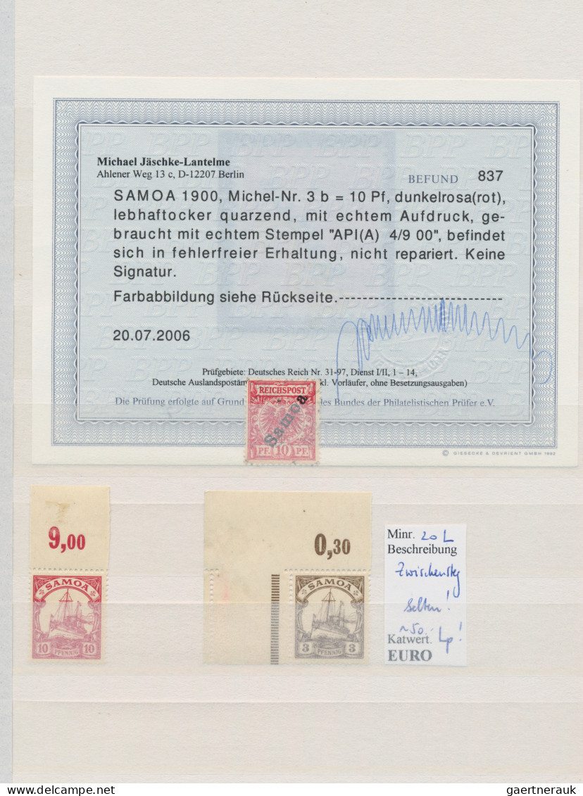 Deutsche Kolonien - Samoa: 1900/1919, Sammlung Mit Marken Postfrisch, Ungebrauch - Samoa