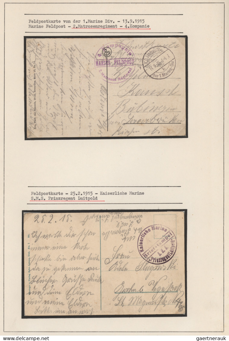 Deutsche Besetzung I. WK: 1915/1919, Besetzung WKI+Feldpost, Saubere Sammlung Vo - Occupation 1914-18