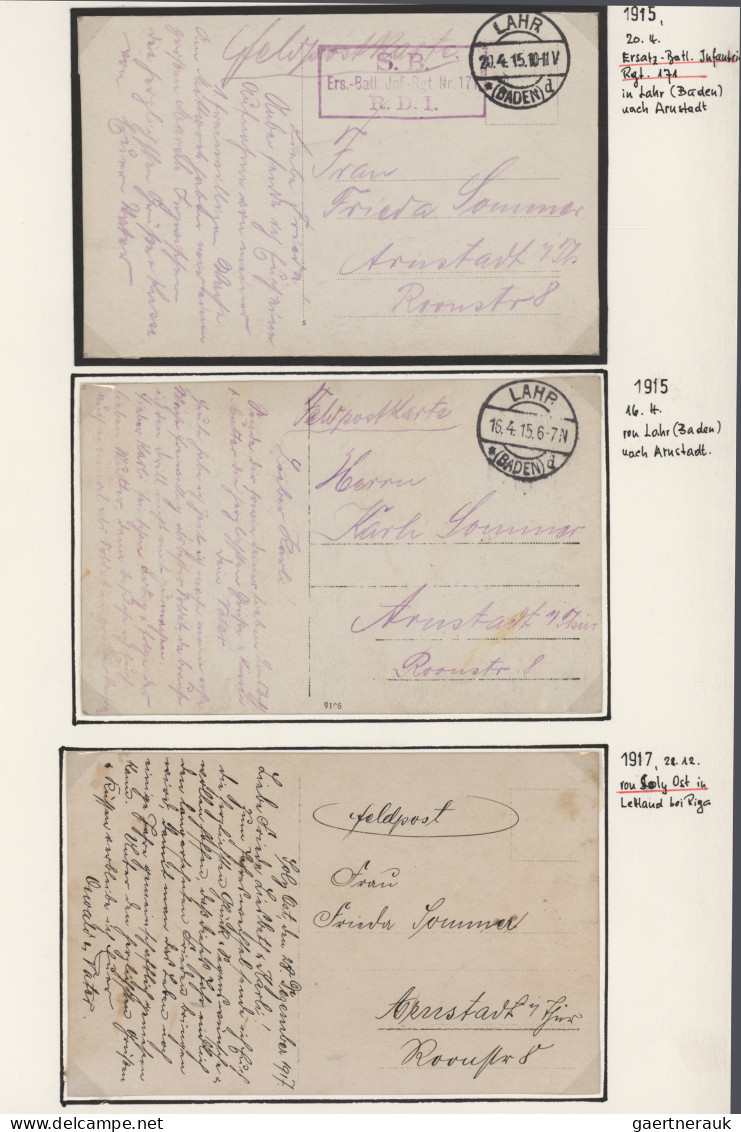 Deutsche Besetzung I. WK: 1915/1919, Besetzung WKI+Feldpost, Saubere Sammlung Vo - Occupation 1914-18