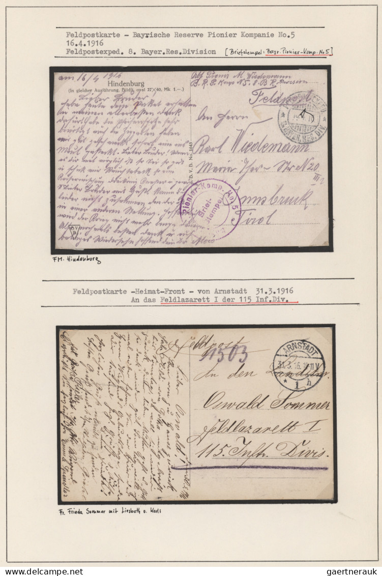 Deutsche Besetzung I. WK: 1915/1919, Besetzung WKI+Feldpost, Saubere Sammlung Vo - Occupation 1914-18