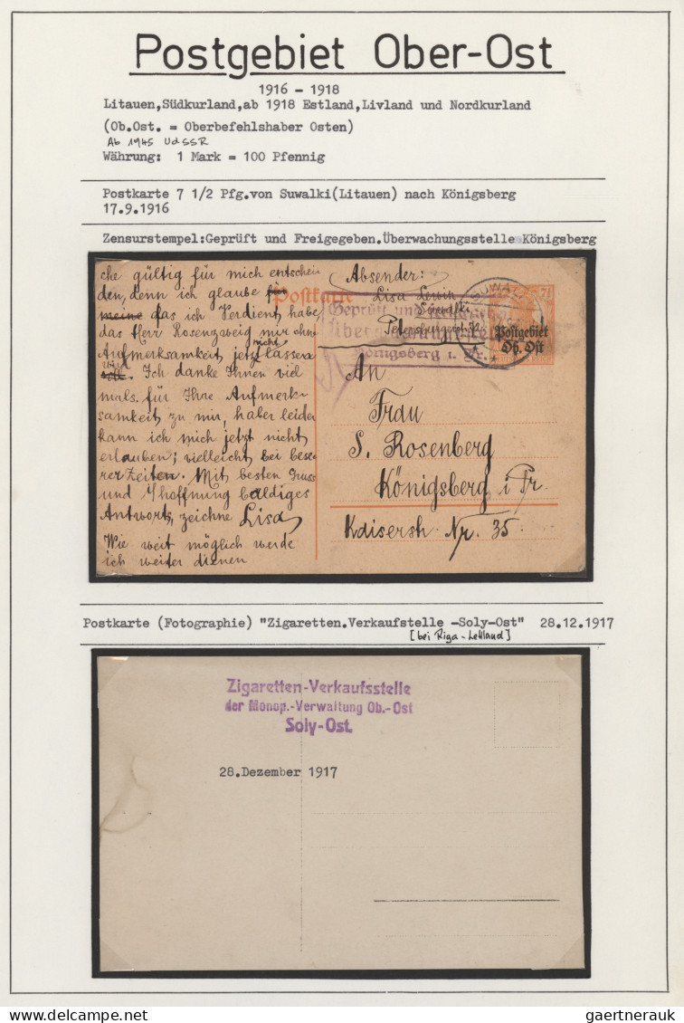 Deutsche Besetzung I. WK: 1915/1919, Besetzung WKI+Feldpost, saubere Sammlung vo