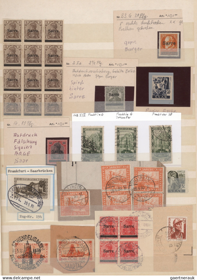 Deutsche Abstimmungsgebiete: Saargebiet: 1920/2013, Sammlung Saargebiet Bis Saar - Lettres & Documents