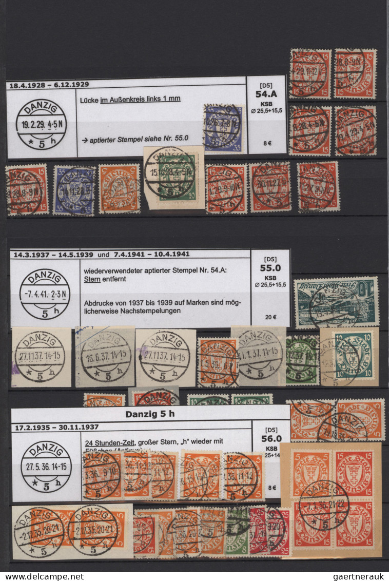 Danzig: 1872/1958(ca.), umfangreiche Kollektion in 12 großen Alben, teils parall