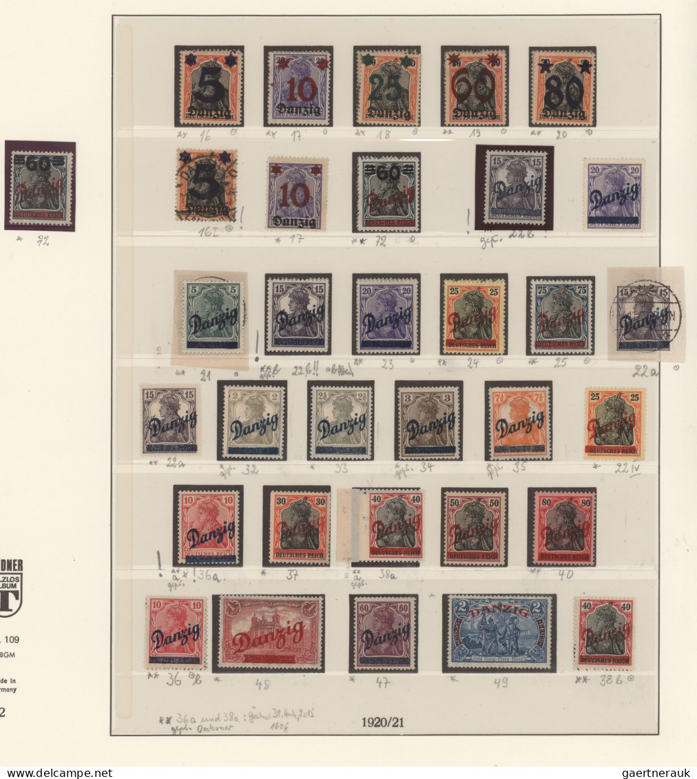 Danzig: 1920-1939 Umfangreiche Und Spezialisierte Sammlung Der Verschiedenen Aus - Other & Unclassified