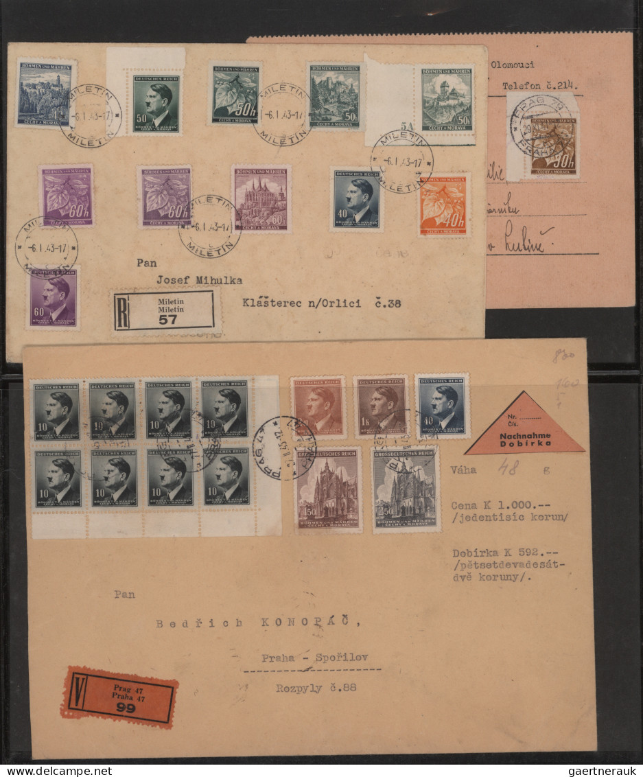 Deutsche Besetzung II. WK: 1938/1943, B/M,GG Etc., Sammlung Mit Ca. 60 Verschied - Ocupación 1938 – 45