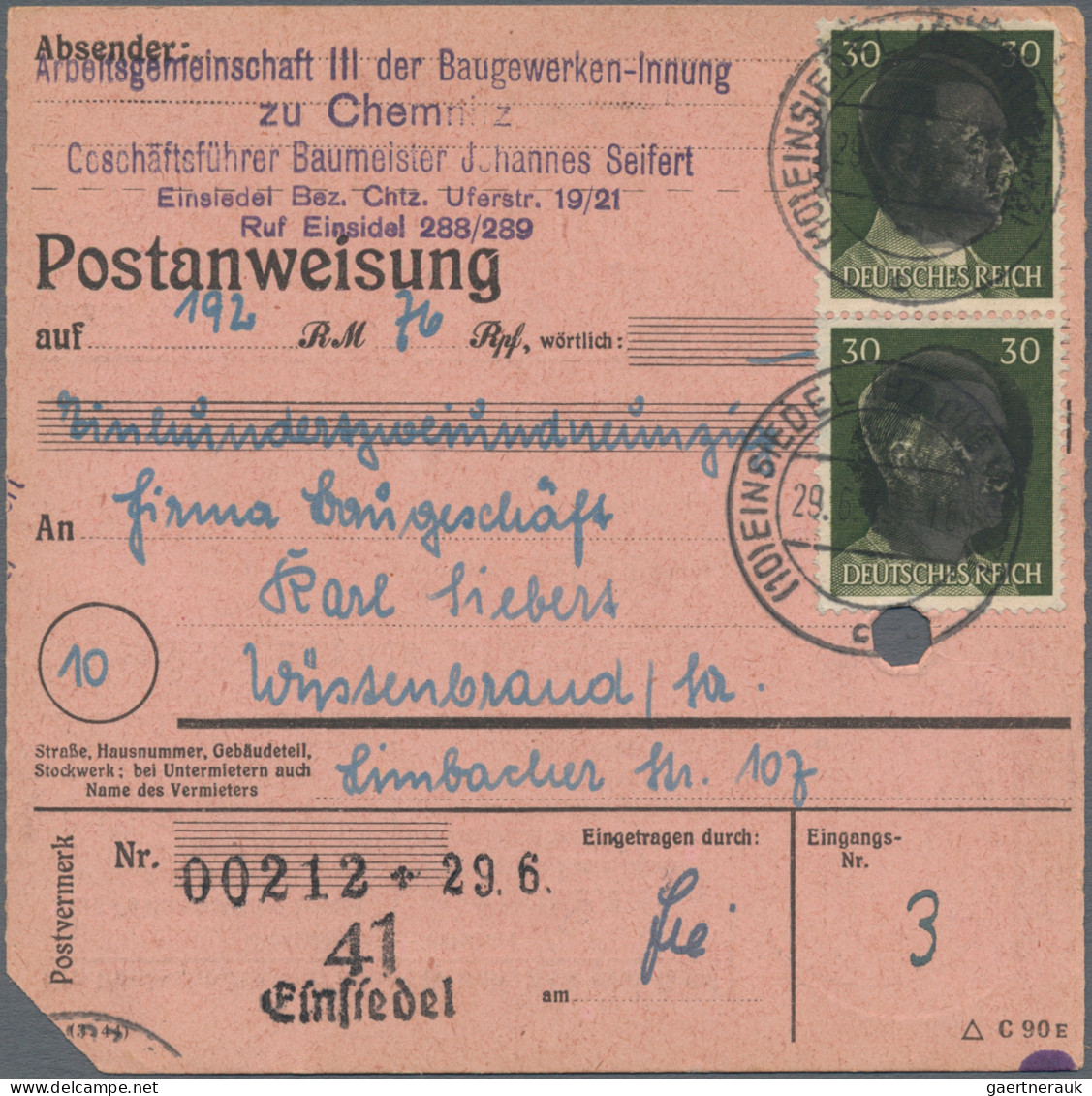 Deutschland Nach 1945: 1945/54, Umfangreicher Posten Briefe Und Ganzsachen, Dabe - Sammlungen