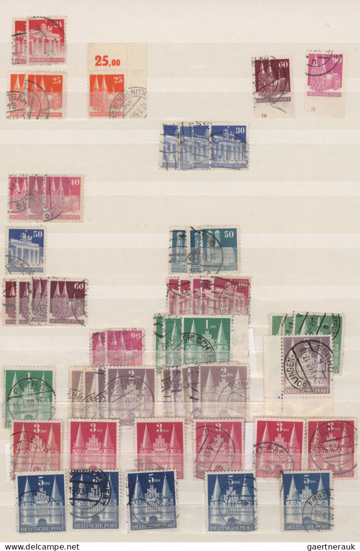 Deutschland ab 1945 - Gebühr Bezahlt: 1945/49, gestempelte Sammlung aus allen Zo