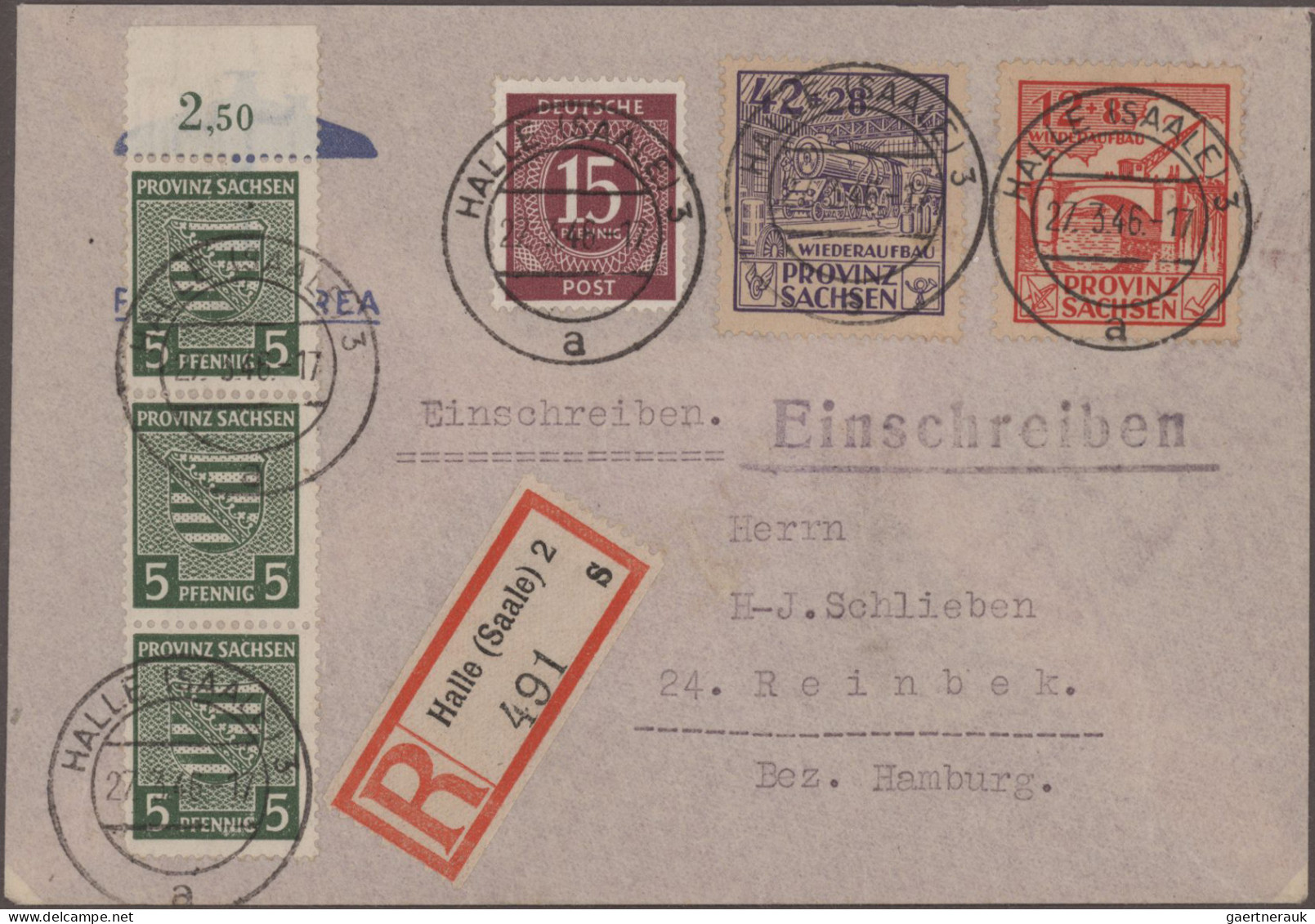 Deutschland ab 1945 - Gebühr Bezahlt: 1945/49: Aus Essen erhielten wir eine umfa