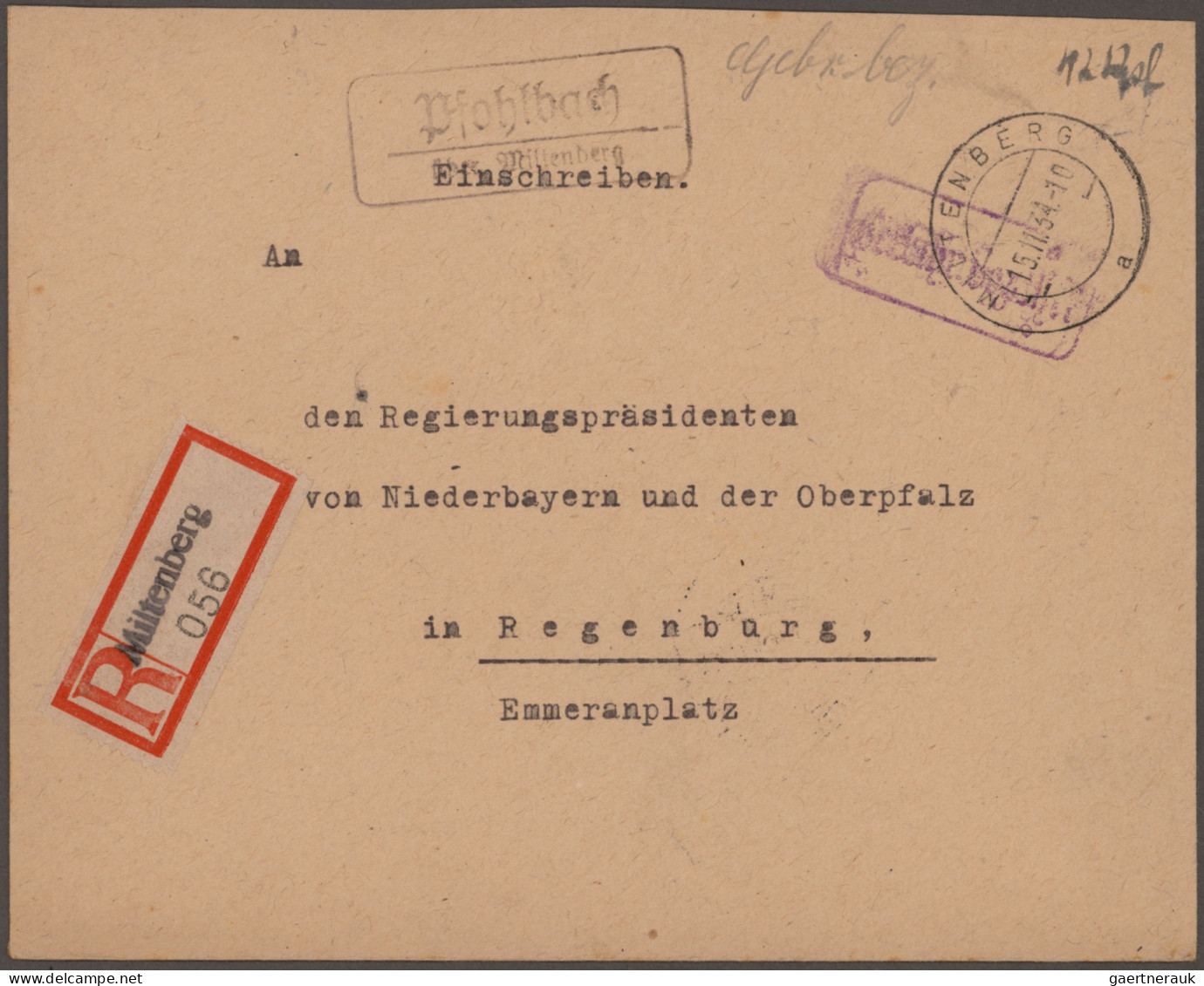 Alliierte Besetzung - Gebühr Bezahlt: 1945/1946, Sammlung von ca. 100 Bedarfsbri