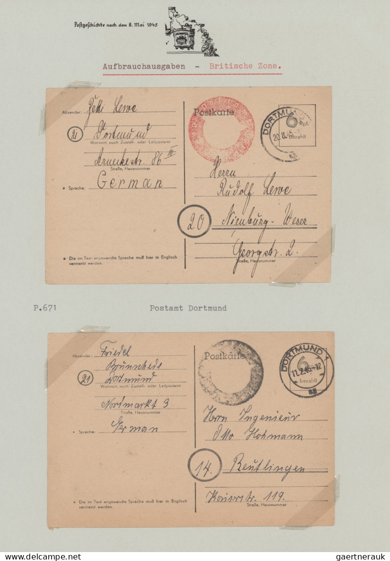 Alliierte Besetzung - Ganzsachen Behelfsausgaben: 1945/1951, All.Besetzung+Bizon - Other & Unclassified