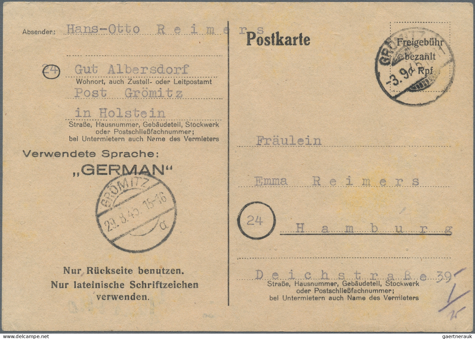 Alliierte Besetzung - Behelfsausgaben: Britische Zone: 1945/1946, Behelfs- Und N - Sonstige & Ohne Zuordnung