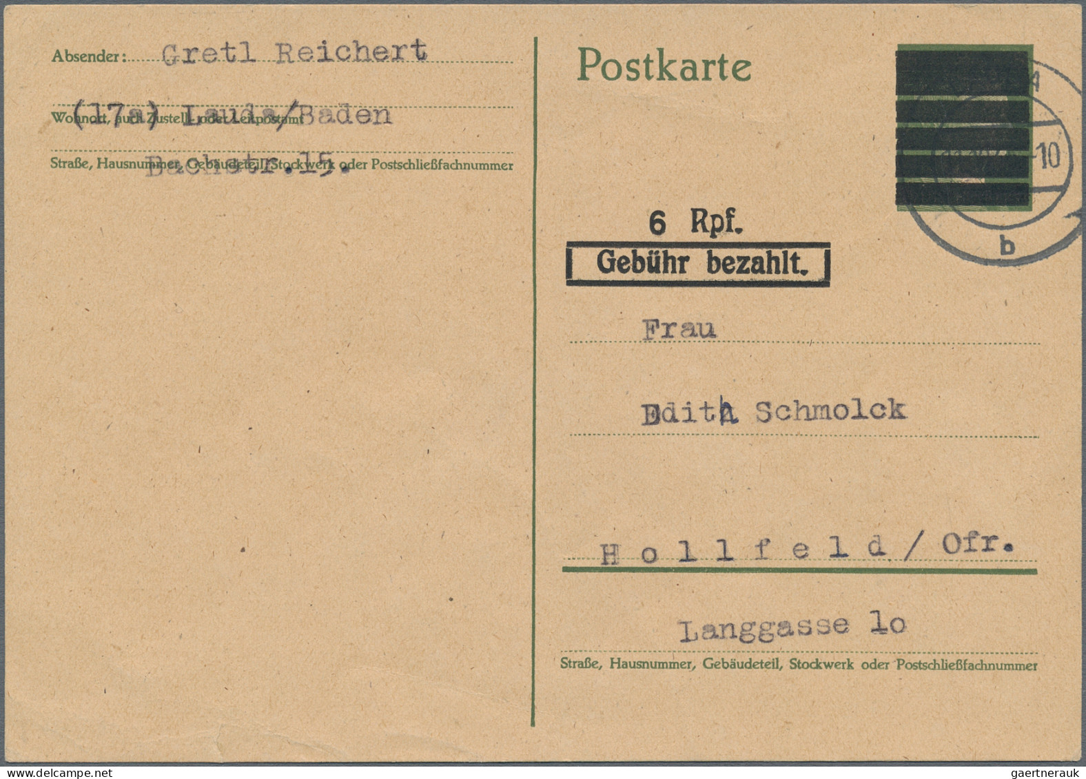 Alliierte Besetzung - Behelfsausgaben: Französische Zone: 1945/1946, Behelfs-/No - Autres & Non Classés