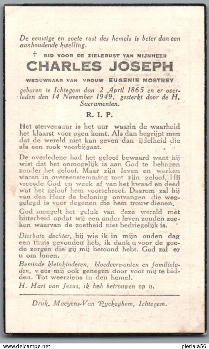 Bidprentje Ichtegem - Joseph Charles (1865-1949) - Andachtsbilder