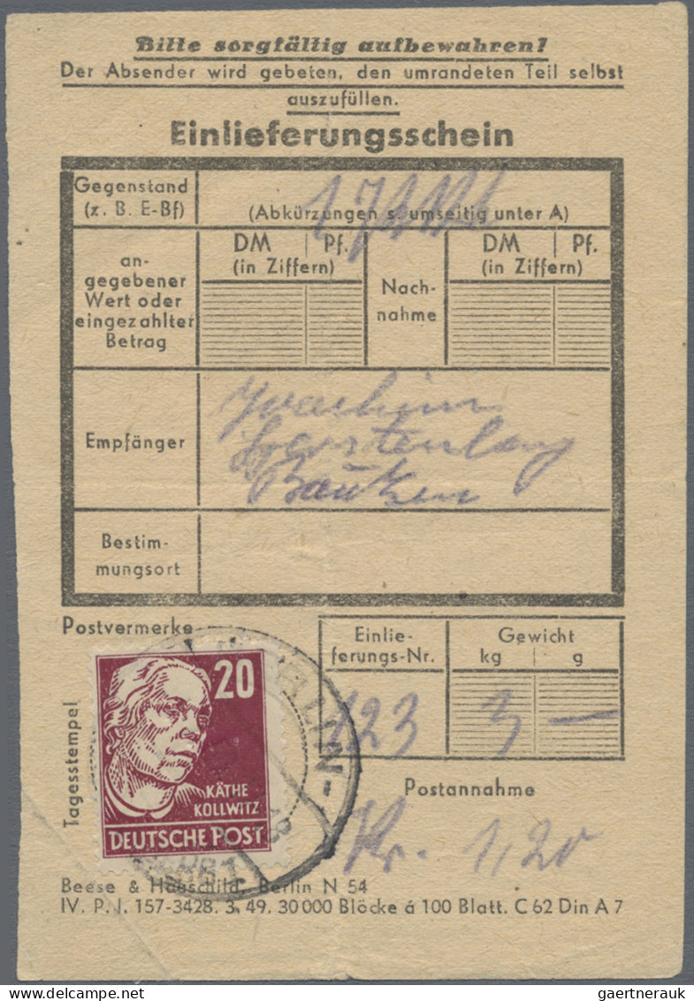 Sowjetische Zone und DDR: 1945/1990, Partie von ca. 159 Briefen und Karten, dabe