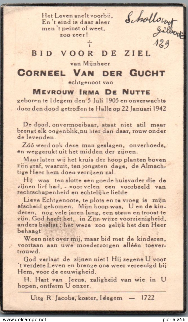 Bidprentje Idegem - Van Der Gucht Corneel (1905-1942) - Andachtsbilder