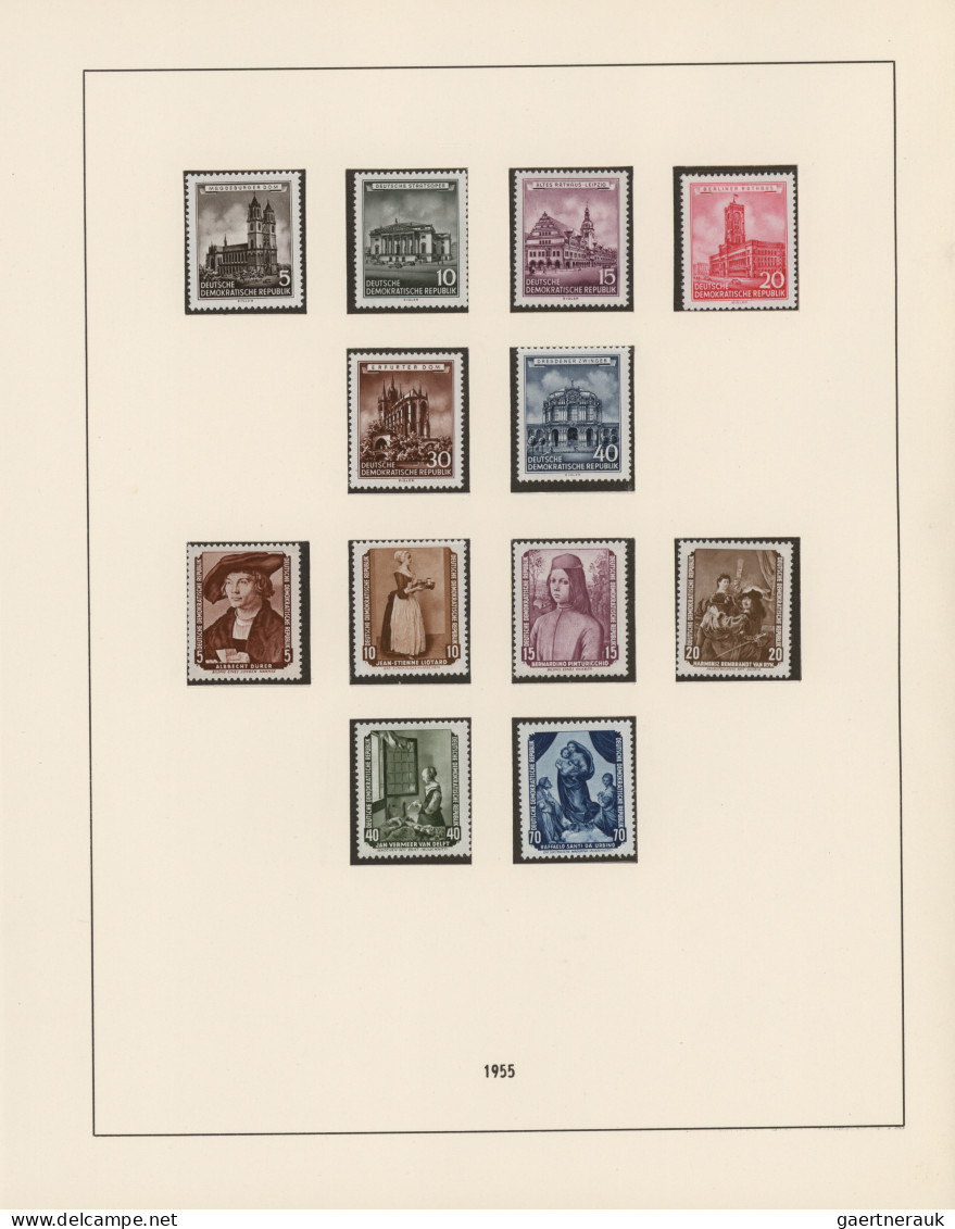 DDR: 1949/1990, postfrische DDR Sammlung in 4 Vordruckalben sauber gesammelt.