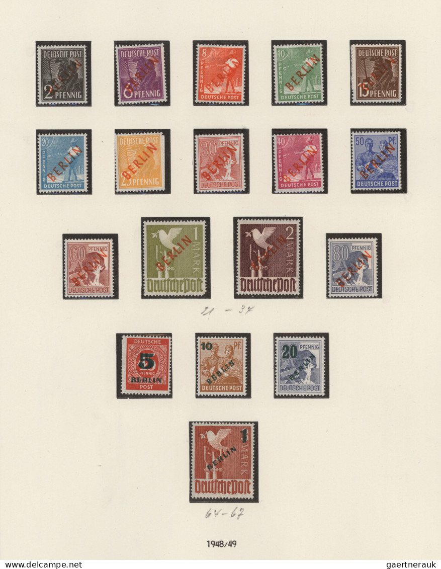 Berlin: 1948 - 1990, Augenscheinlich Komplette Postfrische Sammlung Auf Lindner- - Neufs