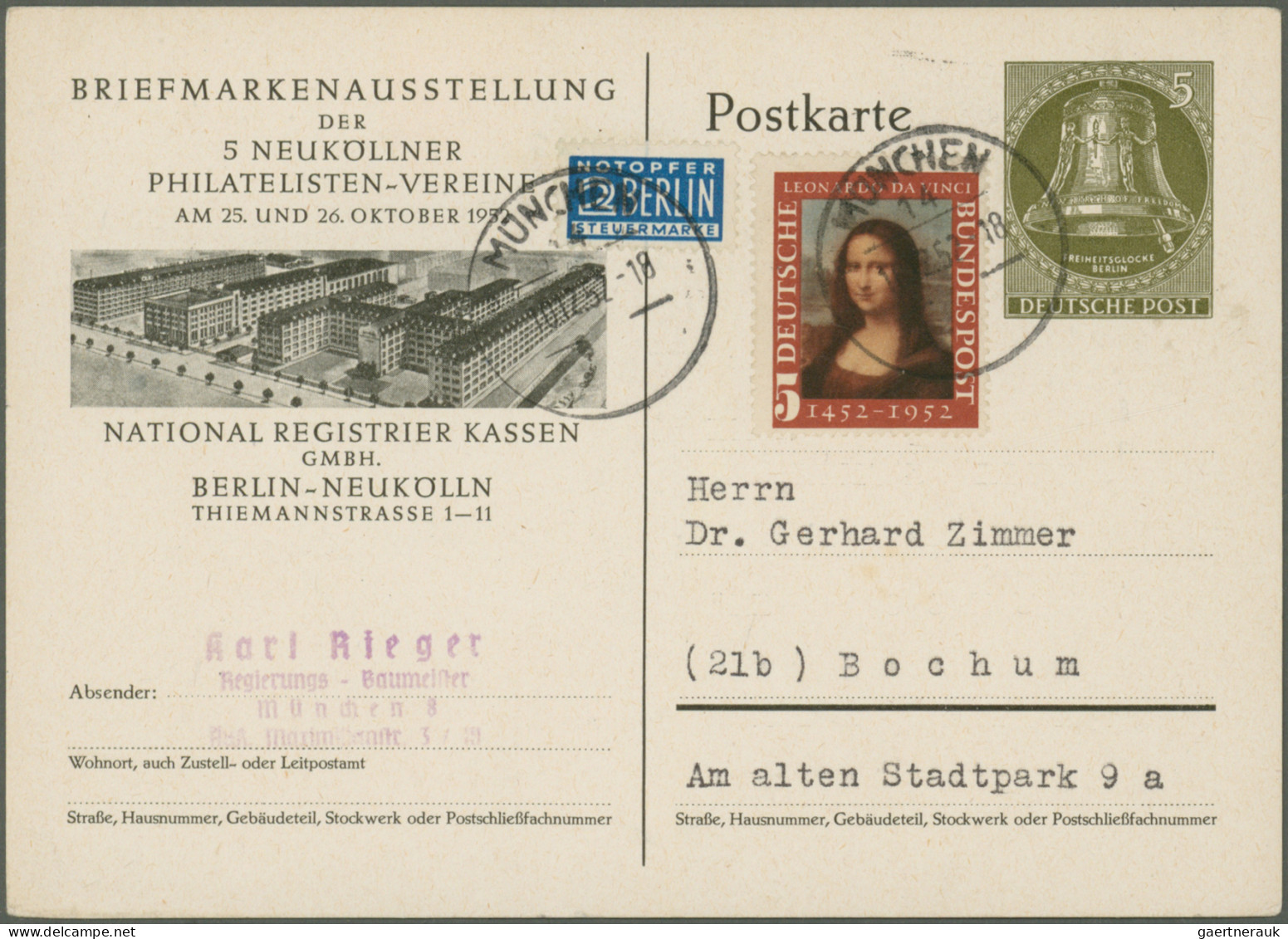 Berlin: 1949/1966, Saubere Partie Von 38 Briefen Und Karten Mit Dekorativen Fran - Lettres & Documents