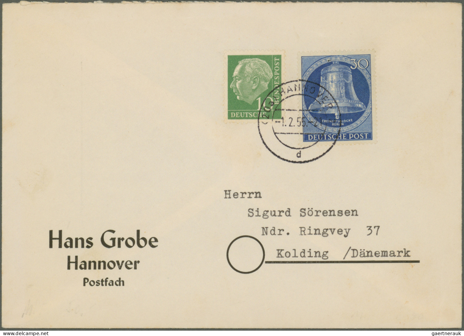 Berlin: 1949/1966, Saubere Partie Von 38 Briefen Und Karten Mit Dekorativen Fran - Lettres & Documents