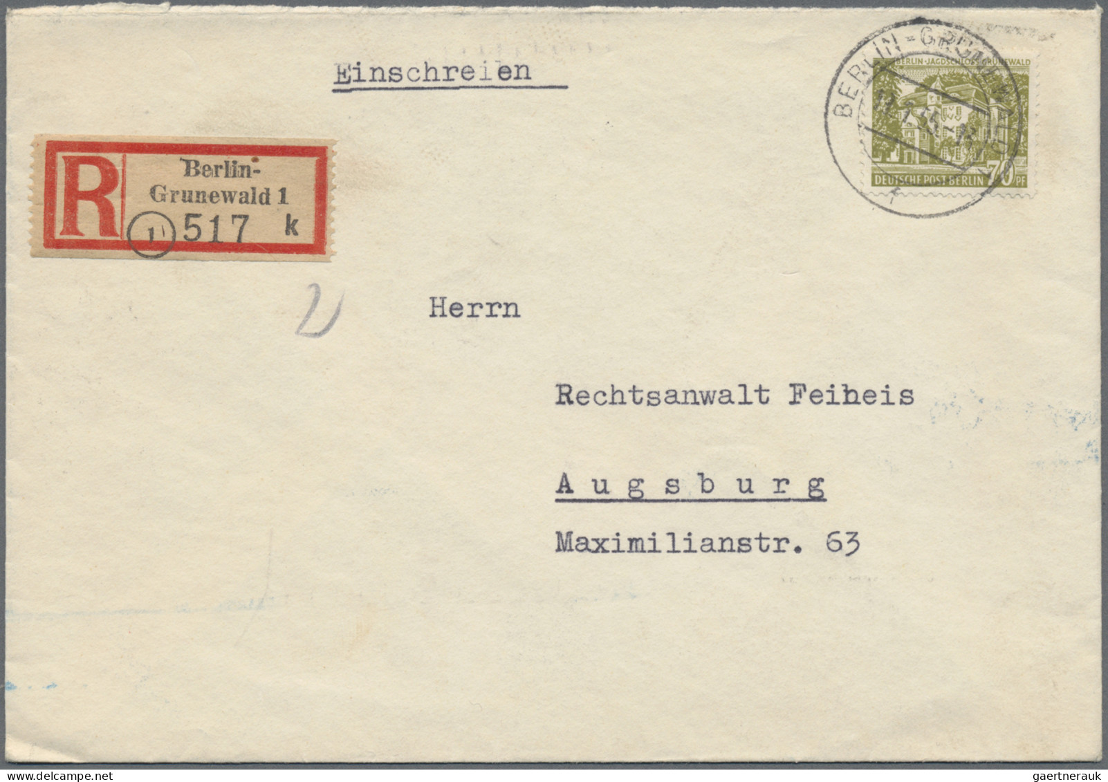Berlin: 1952/1967, Partie Von Ca. 121 Bedarfs-Briefen Und -Karten, Alle Mit Auss - Lettres & Documents
