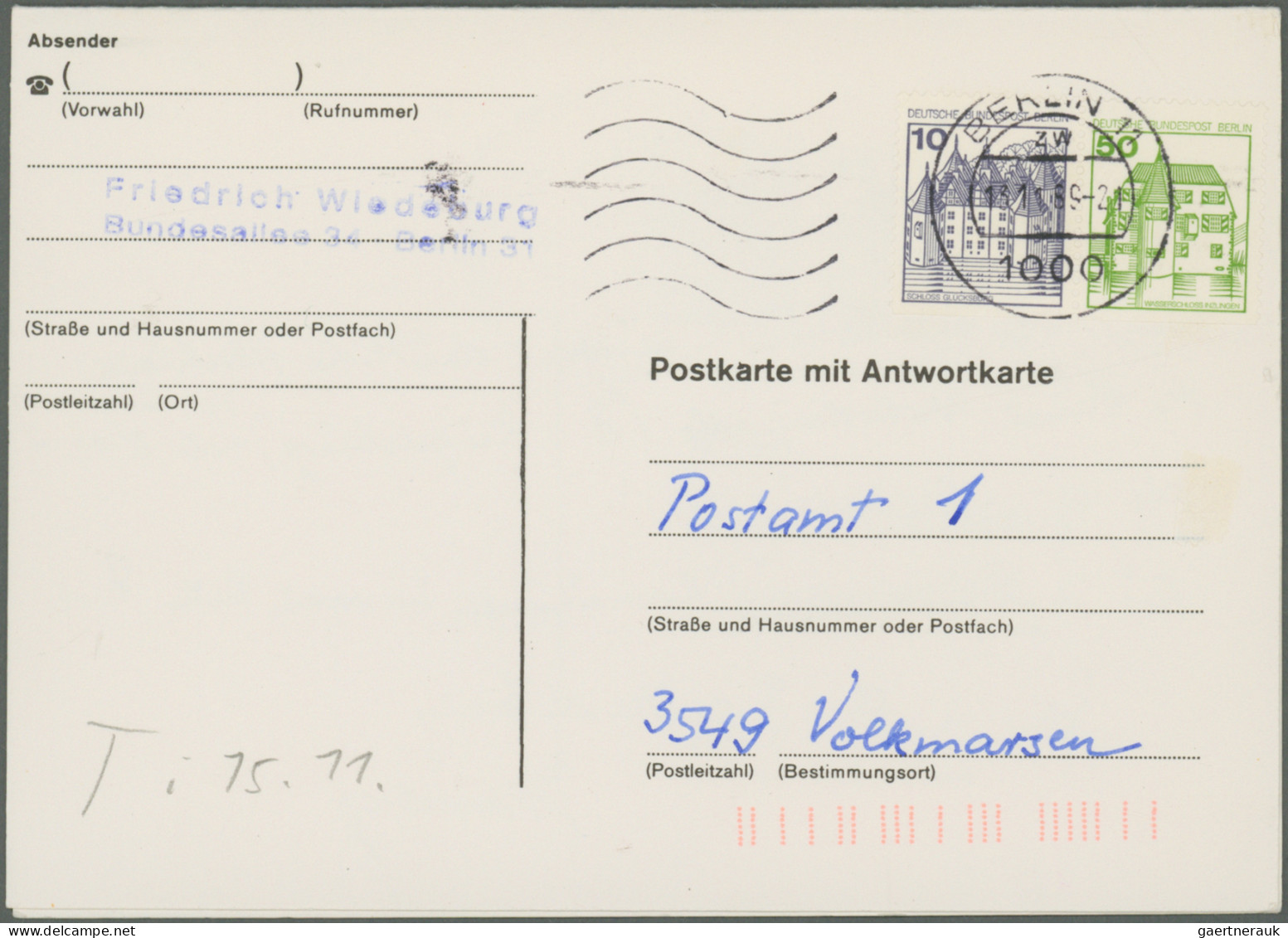 Berlin: 1962/1991, Vielseitige Partie Von Ca. 165 Briefen Und Karten, Alle Mit B - Lettres & Documents
