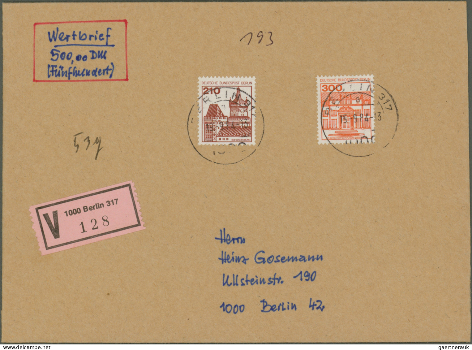 Berlin: 1962/1991, Vielseitige Partie Von Ca. 165 Briefen Und Karten, Alle Mit B - Lettres & Documents