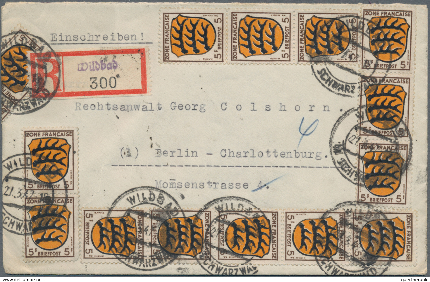 Französische Zone: 1945/1949, Posten Mit Ca. 90 Briefen, Karten Und Ganzsachen M - Autres & Non Classés