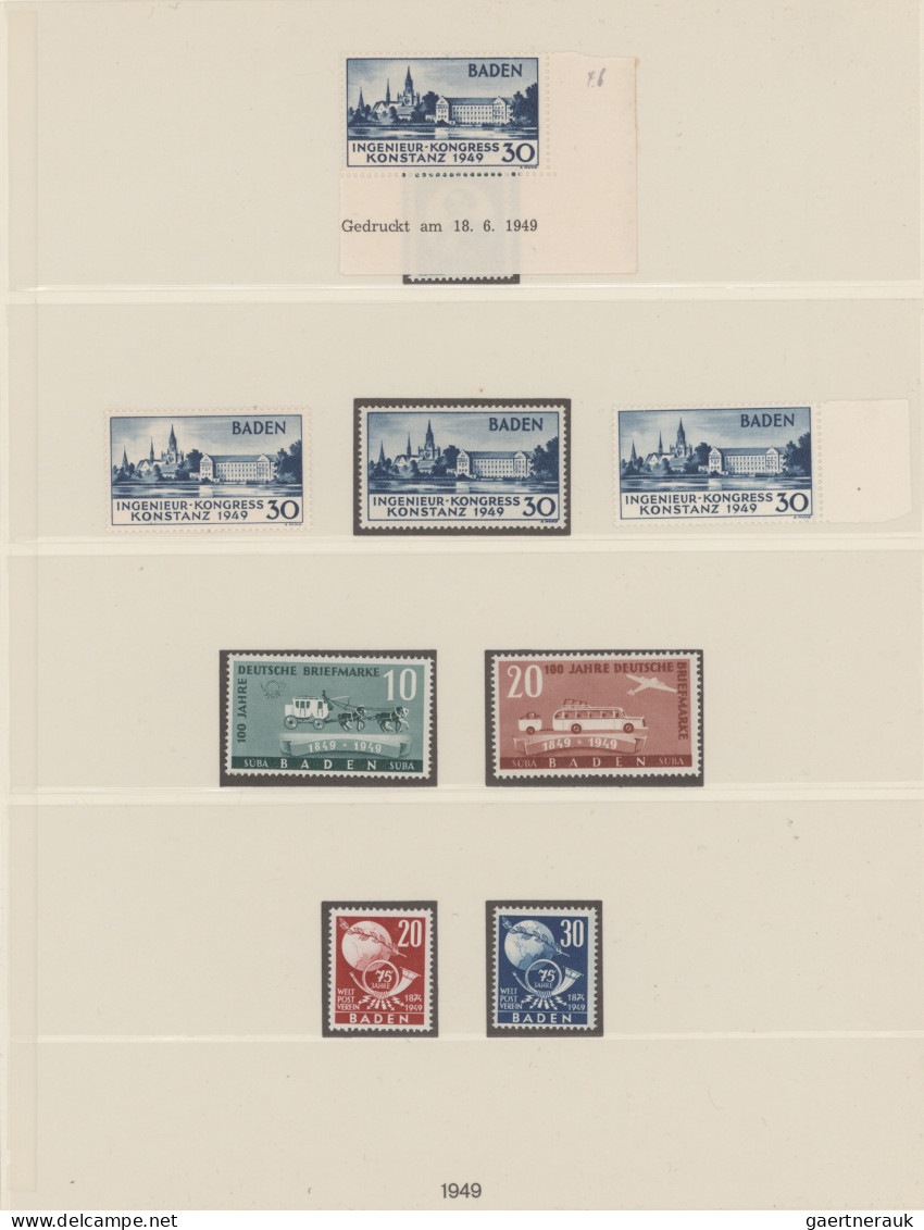 Französische Zone: 1945/1949, Sammlung Allg. Zone Und Die Anderen 3 Zonen Komple - Sonstige & Ohne Zuordnung