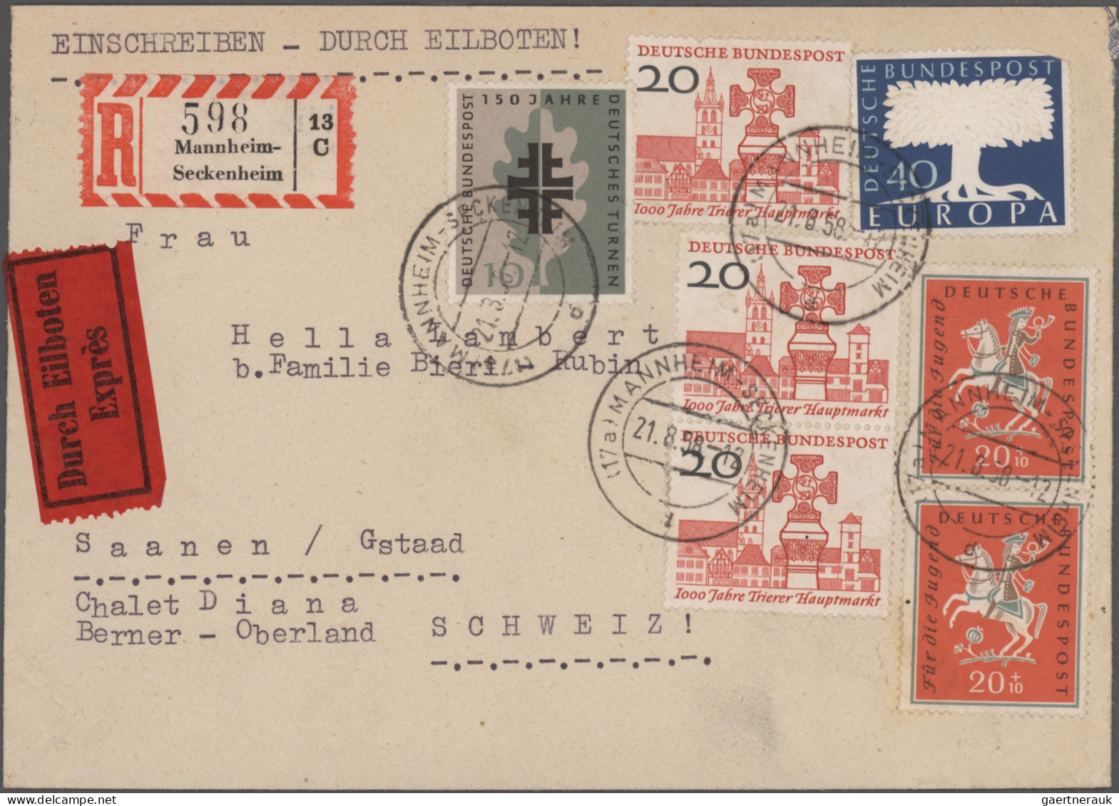 Französische Zone: 1945/1964, Partie Von über 300 Briefen Und Karten, Dabei AM-P - Autres & Non Classés