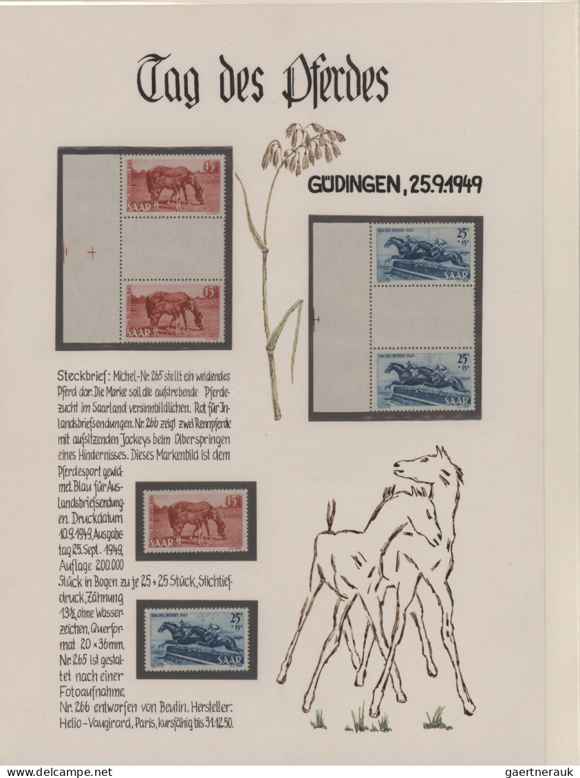 Saarland (1947/56): 1947/1956, Liebevoll Zusammengetragene Sammlung In 3 Alben M - Used Stamps