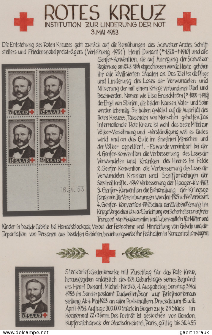 Saarland (1947/56): 1947/1956, liebevoll zusammengetragene Sammlung in 3 Alben m