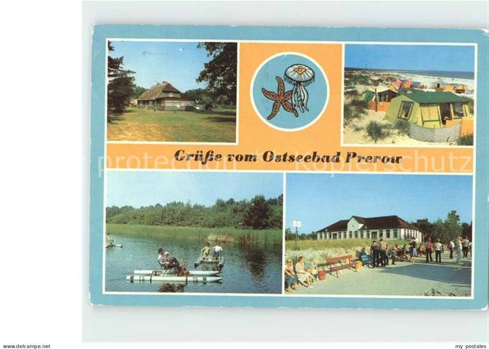 72202763 Prerow Ostseebad Rohrdachhaus Campingplatz Wassertreter Prerowstrom Due - Autres & Non Classés