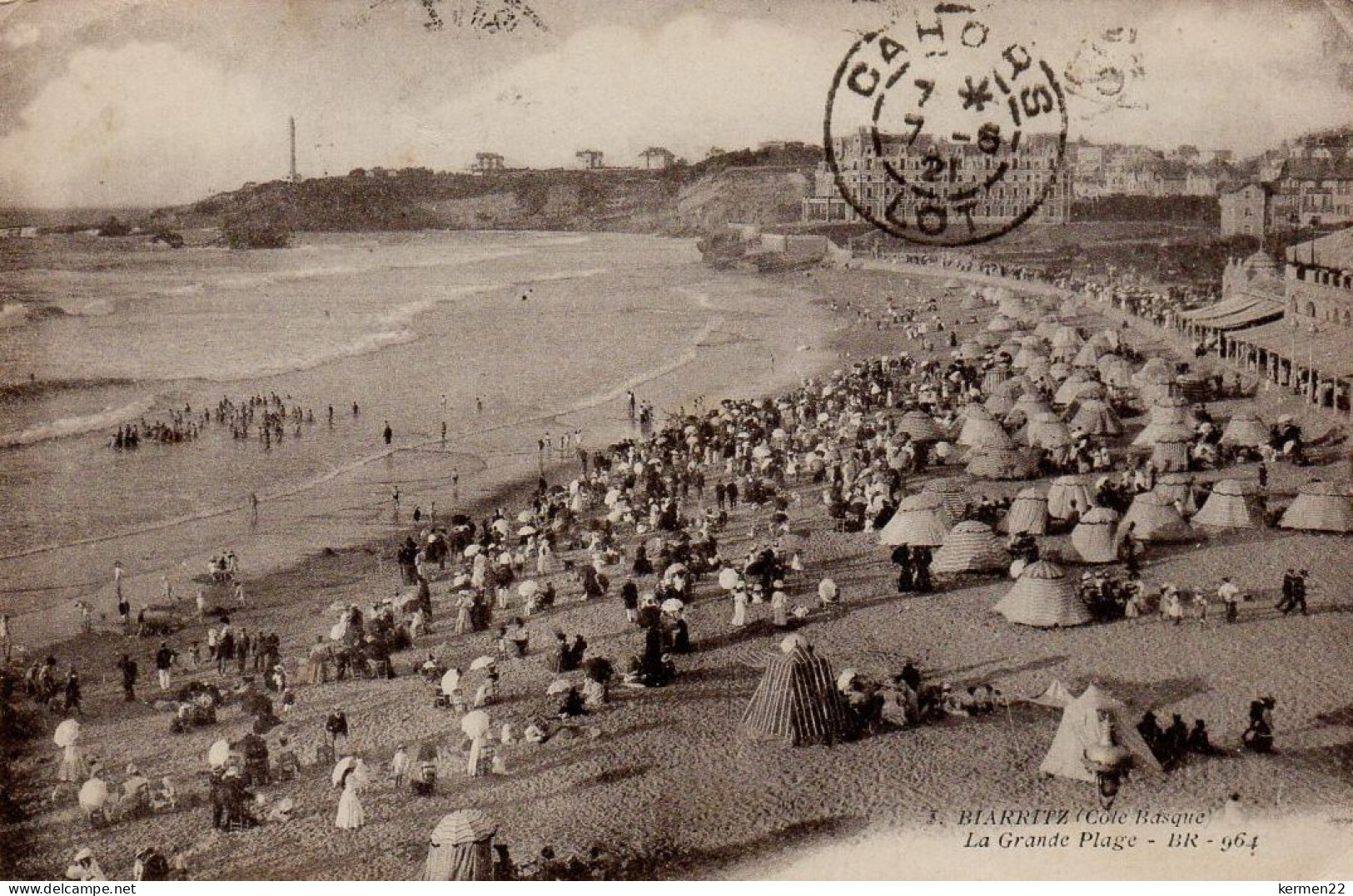 CPA 64 BIARRITZ Côte Basque La Grande Plage - Biarritz