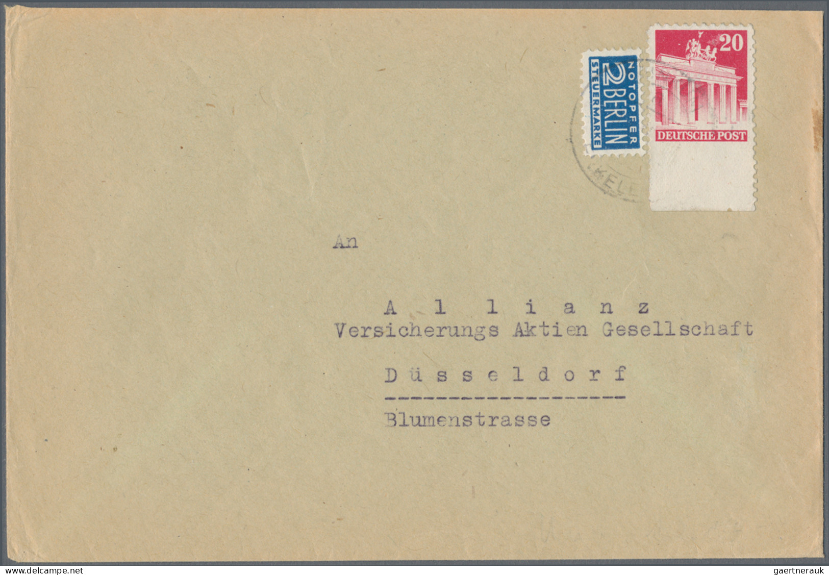 Bizone: 1948/1953, Bauten, Partie von ca. 140 Briefen und Karten, praktisch alle