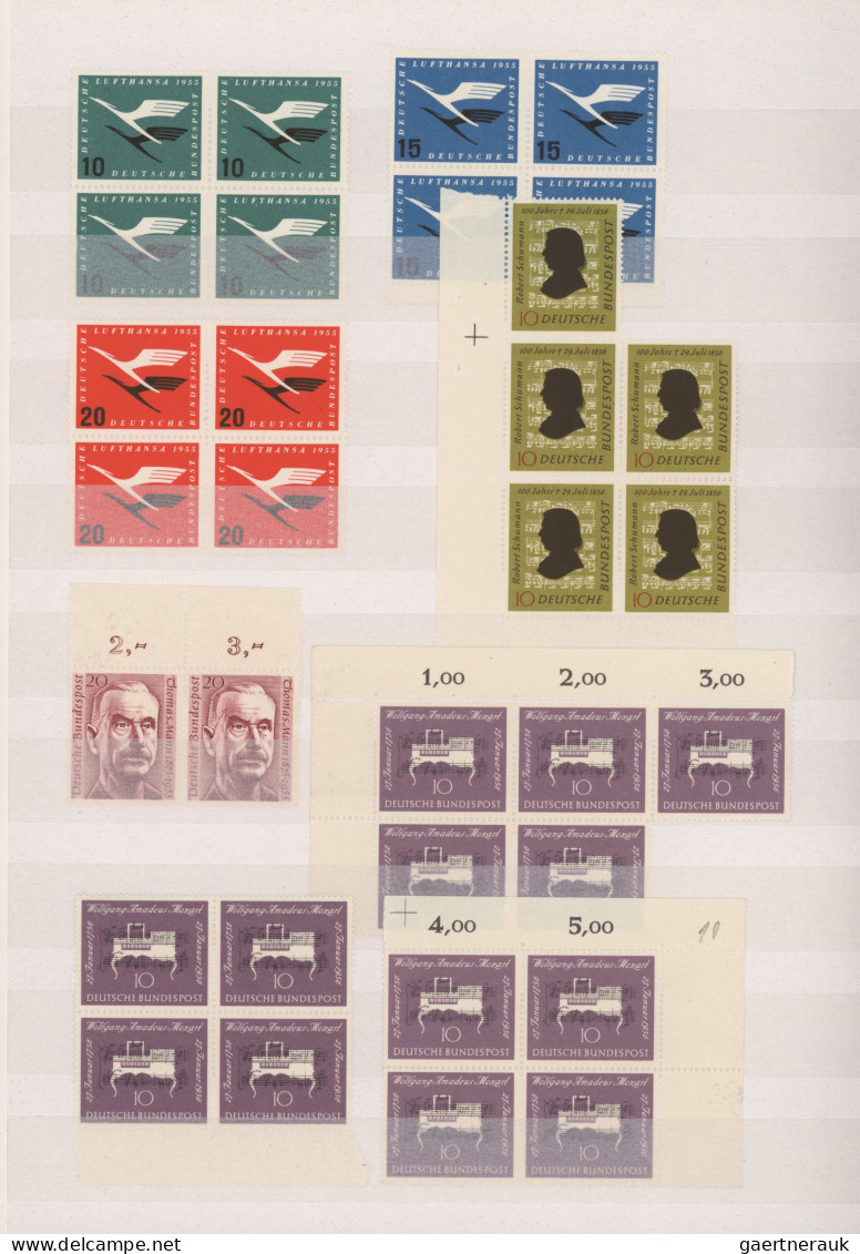 Bundesrepublik Deutschland: 1949/1959, postfrischer Sammlungsposten der Anfangsj