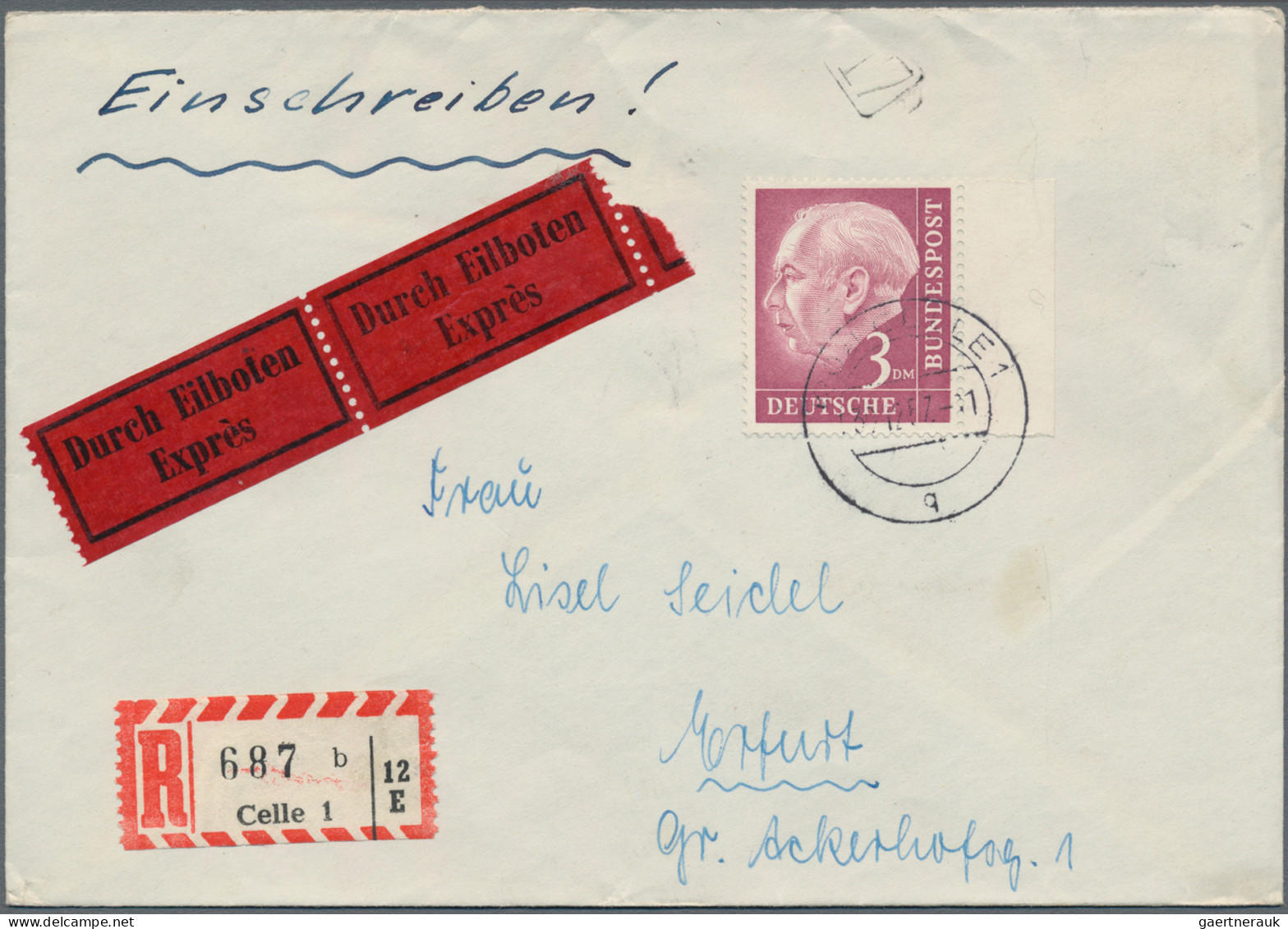 Bundesrepublik Deutschland: 1954, HEUSS I, umfangreiche Sammlung mit ca. 350 Bel