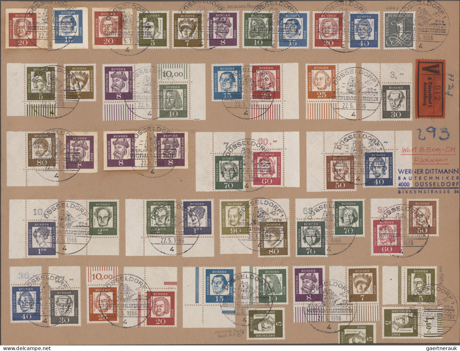 Bundesrepublik Deutschland: 1961/1965, Bedeutende Deutsche, umfangreicher Bestan