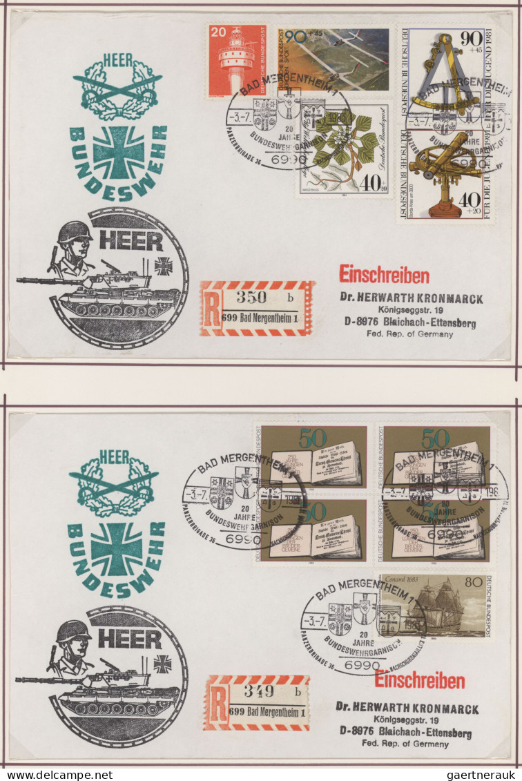 Bundesrepublik Deutschland: 1977/1984, bunte Sammlung von ca. 1.040 Sonderbelege