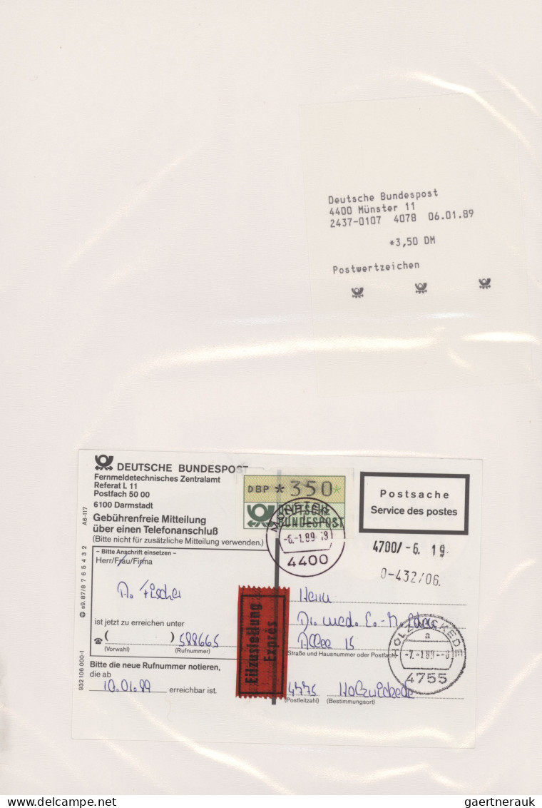 Bundesrepublik - Automatenmarken: 1981/1995, Umfangreiche Spezialisierte Sammlun - Machine Labels [ATM]